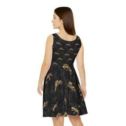 DCAL Formal "Elegant" Leopard Skater Dress