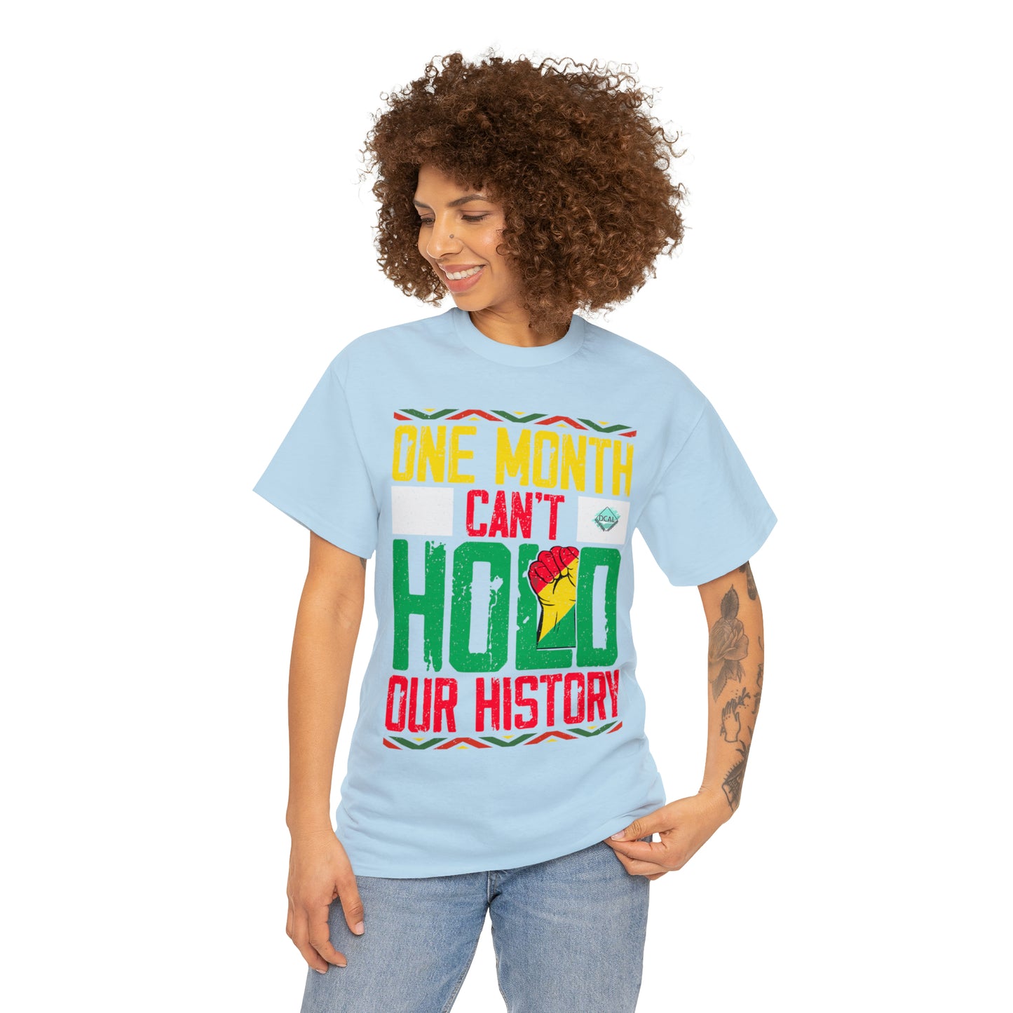 DCAL Juneteenth "Can't Hold Our History" Unisex Heavy Cotton Tee