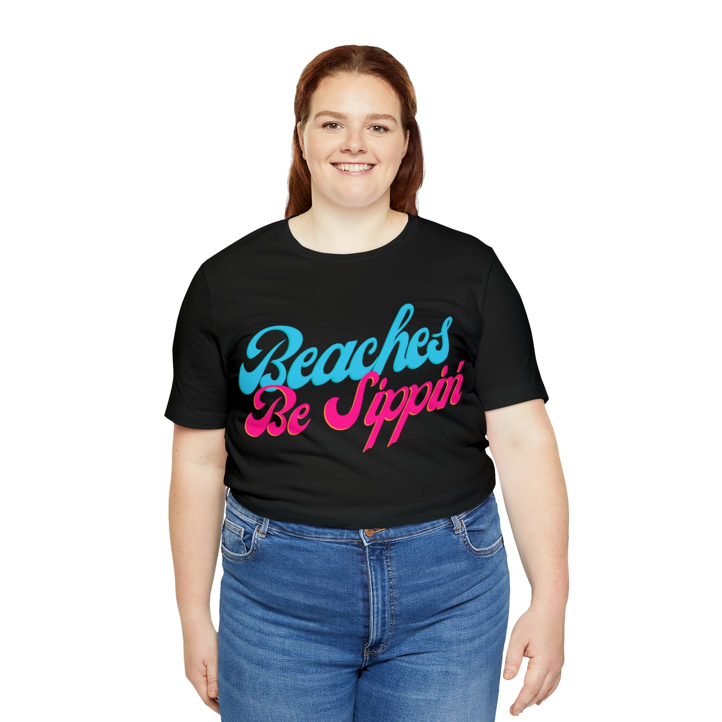 DCAL Beach Collection "Beaches be Sippin" Unisex Jersey Short Sleeve Tee