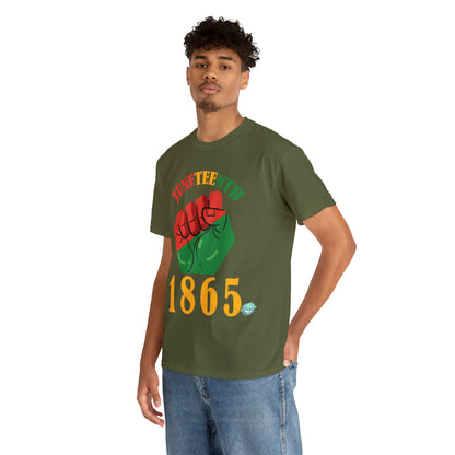 DCAL Juneteenth "1865 Fist" Unisex Heavy Cotton Tee