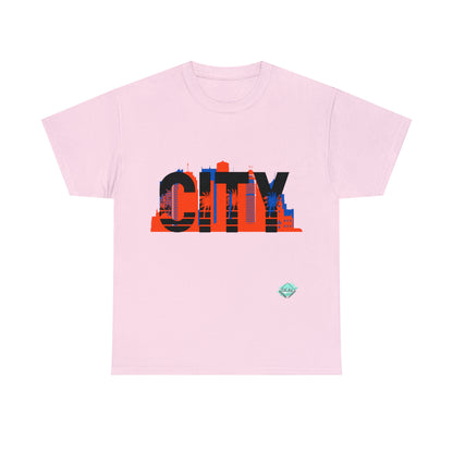 DCAL Downtown Diaries "City" Orange&Blue "Unisex Heavy Cotton Tee