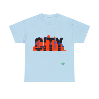 DCAL Downtown Diaries "City" Orange&Blue "Unisex Heavy Cotton Tee