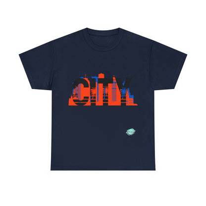 DCAL Downtown Diaries "City" Orange&Blue "Unisex Heavy Cotton Tee