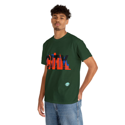 DCAL Downtown Diaries "City" Orange&Blue "Unisex Heavy Cotton Tee