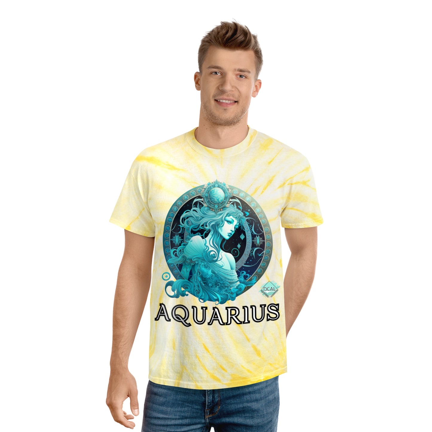 DCAL Zodiac Collection "Aquarius" Tie-Dye Tee, Cyclone