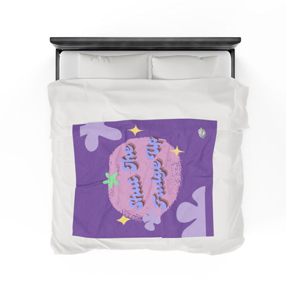 DCAL Accessories "Shut the Fudge Up" Velveteen Plush Blanket