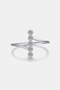 925 Sterling Silver Five Zircon Stones Ring