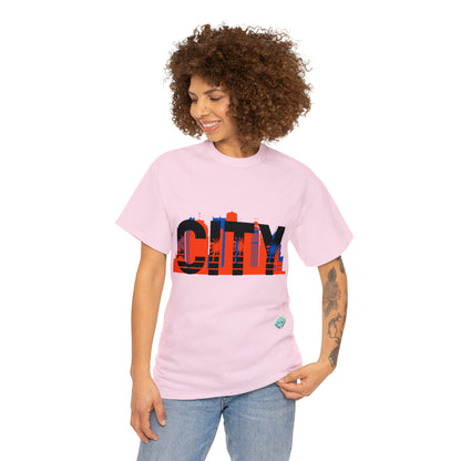 DCAL Downtown Diaries "City" Orange&Blue "Unisex Heavy Cotton Tee