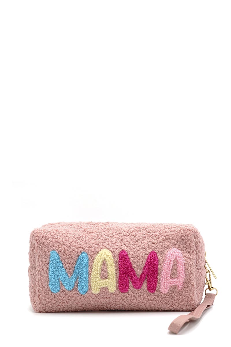 Faux Fur Mama Pouch W/wristlet