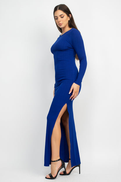 Side Slit Bodycon Maxi Dress