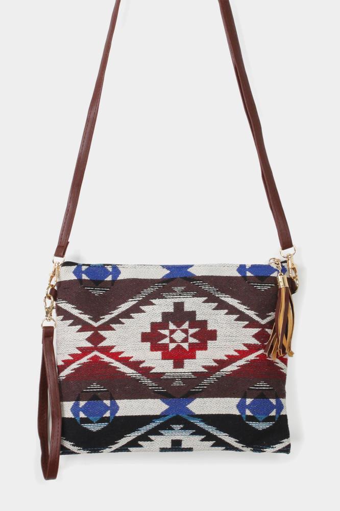 Aztec Woven Crossbody/clutch Bag