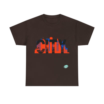 DCAL Downtown Diaries "City" Orange&Blue "Unisex Heavy Cotton Tee