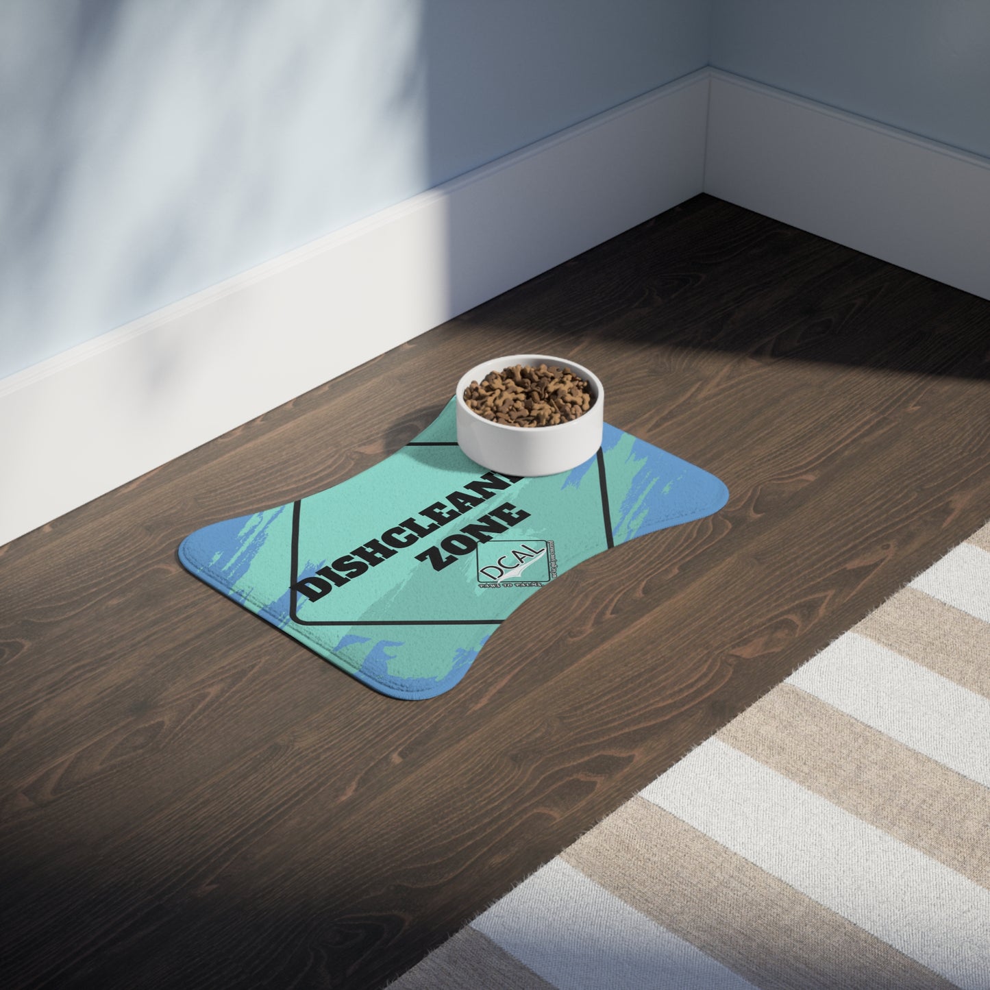 DCAL Paws and Posh "Dishcleaning Zone" Pet Feeding Mats