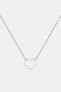 925 Sterling Silver Heart Shape Pendant Necklace