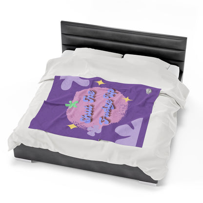 DCAL Accessories "Shut the Fudge Up" Velveteen Plush Blanket