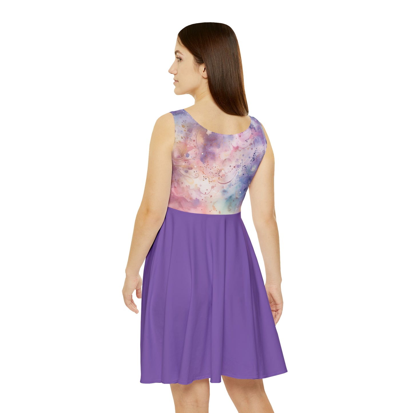 DCAL Formal Wear Purple Women's Skater Dress